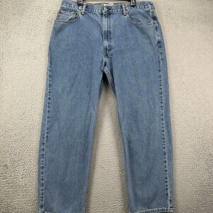 Levis 550 Relaxed Fit Straight Leg Jeans 40X30 Blue 5 Pocket Red Tab Denim Pants